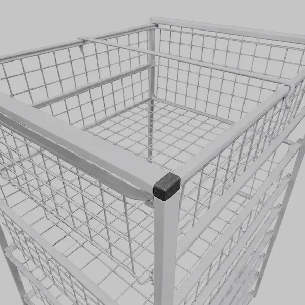 5 Basket Wire Mesh Pull-Out Storage Rack Organizer Metal - Local Pickup Only