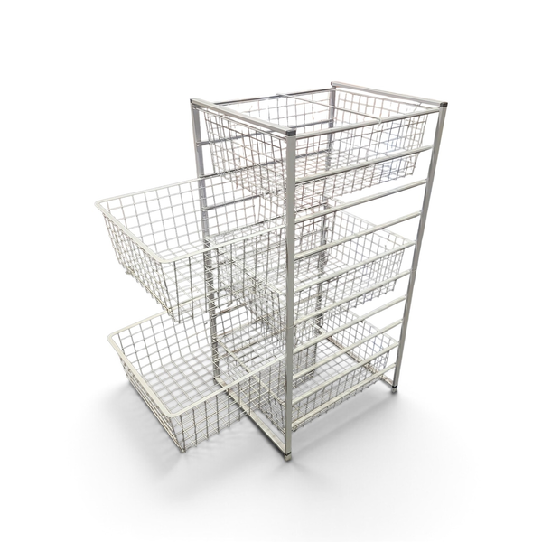 5 Basket Wire Mesh Pull-Out Storage Rack Organizer Metal Shelf - Local Pickup