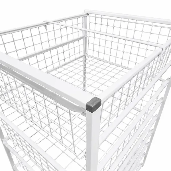 5 Basket Wire Mesh Pull-Out Storage Rack Organizer Metal Shelf - Local Pickup