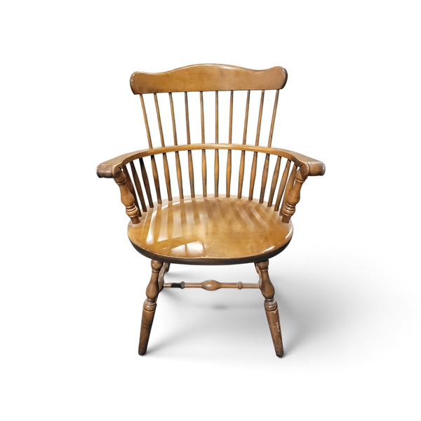 S. Bent & Bros Colonial Windsor Captain's Arm Chair Maple Wood - Local Pickup