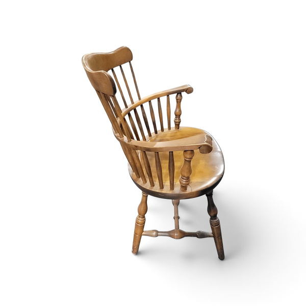 S. Bent & Bros Colonial Windsor Captain's Arm Chair Maple Wood - Local Pickup