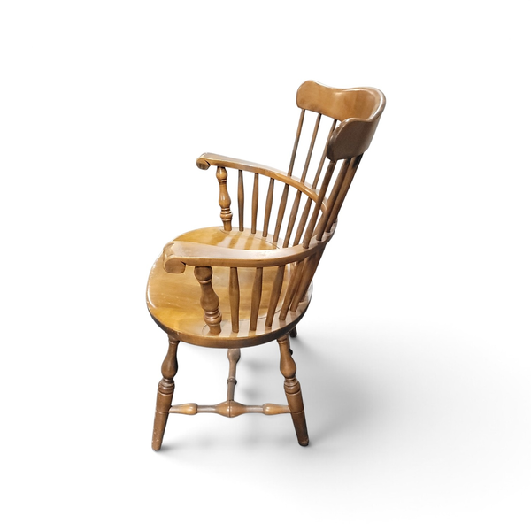 S. Bent & Bros Colonial Windsor Captain's Arm Chair Maple Wood - Local Pickup