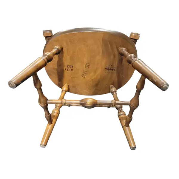 S. Bent & Bros Colonial Windsor Captain's Arm Chair Maple Wood - Local Pickup
