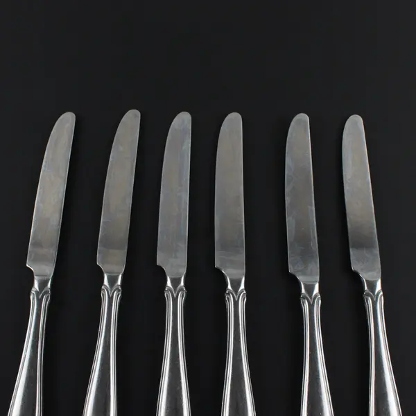 Set of 6 Wallace Silver Summerset Pattern 18/8 Stainless Dinner Knives 9.5"