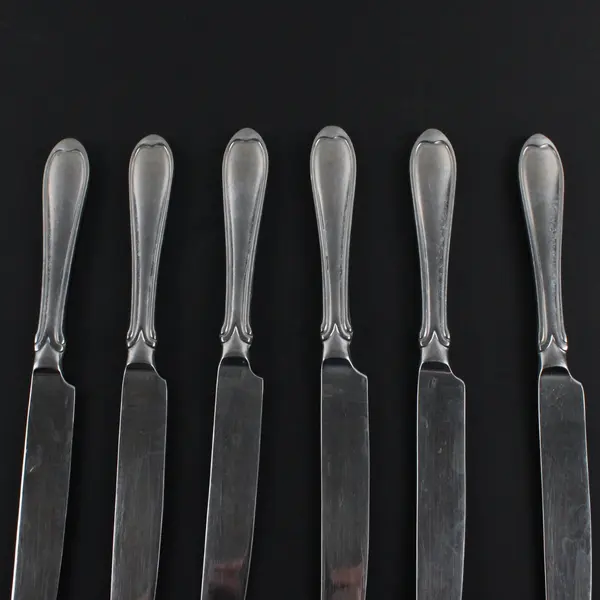 Set of 6 Wallace Silver Summerset Pattern 18/8 Stainless Dinner Knives 9.5"