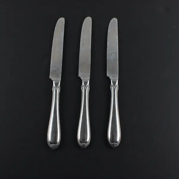 Lot of 3 Wallace Silver Summerset Pattern 18/8 Stainless Dinner Knives 9.5"