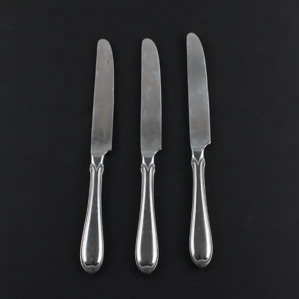 Lot of 3 Wallace Silver Summerset Pattern 18/8 Stainless Dinner Knives 9.5"
