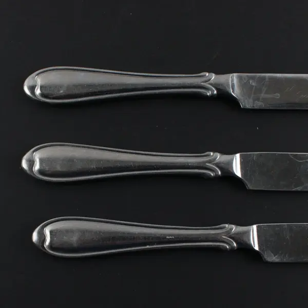 Lot of 3 Wallace Silver Summerset Pattern 18/8 Stainless Dinner Knives 9.5"