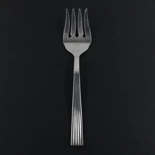 Pottery Barn PBN1 Pattern Solid Cold Meat Serving Fork 18/8 SS 8.75"