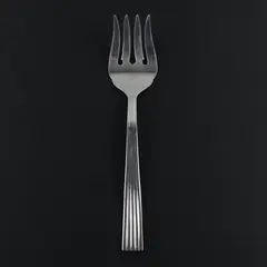 Pottery Barn PBN1 Pattern Solid Cold Meat Serving Fork 18/8 SS 8.75"