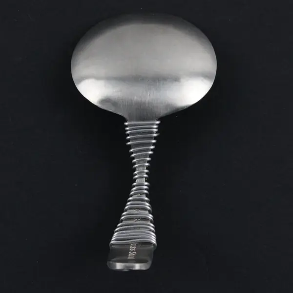 Unique SS Ornate Embellished Miniature Ladle Decorative Beads & Silver Wire 4"