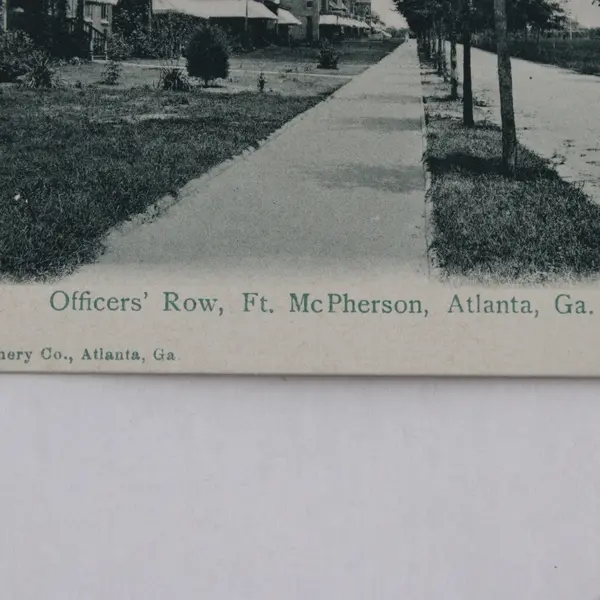 1905 Officers' Row Ft McPherson Atlanta Georgia Litho Postcard Orr Stationery Co