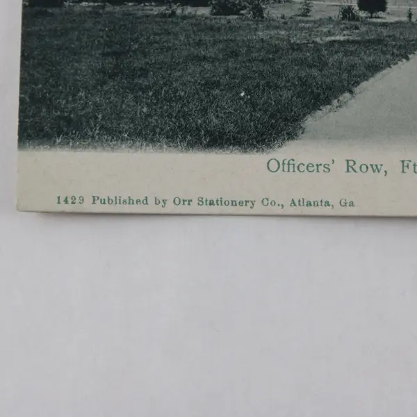 1905 Officers' Row Ft McPherson Atlanta Georgia Litho Postcard Orr Stationery Co