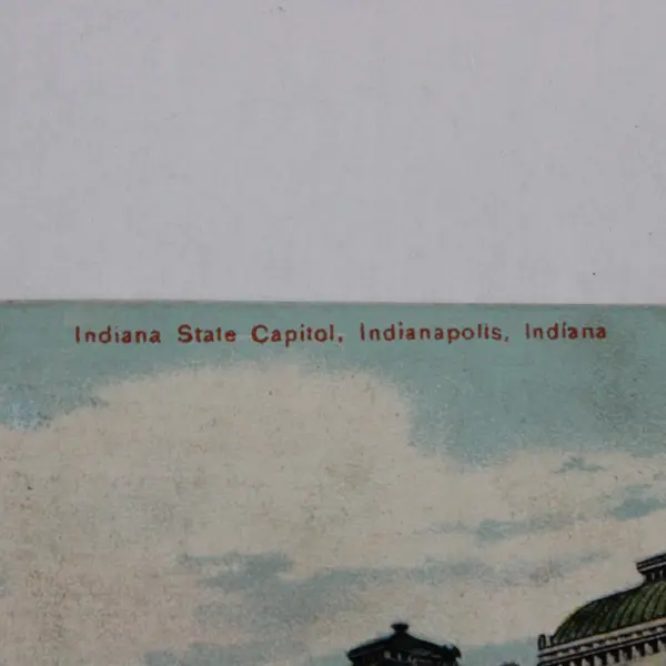 Lot of 2 1909 Indiana State Capitol Postcards The Indiana News Company