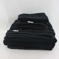 Lexington Black Cotton Bath Towels Lot of 4 Mixed Sizes Medium Large