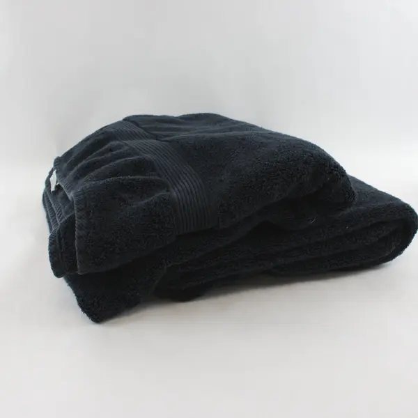 Lexington Black Cotton Bath Towels Lot of 4 Mixed Sizes Medium Large
