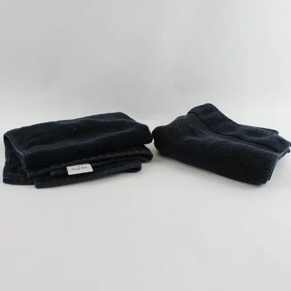 Lexington Black Cotton Bath Towels Lot of 4 Mixed Sizes Medium Large