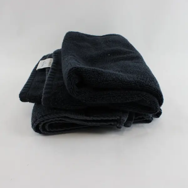Lexington Black Cotton Bath Towels Lot of 4 Mixed Sizes Medium Large