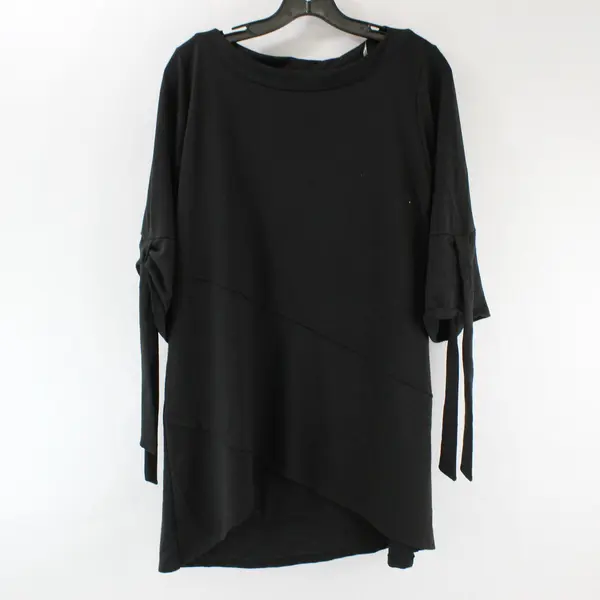 Moa Collection Black Half-Sleeve Mini Shift Dress Women's Medium