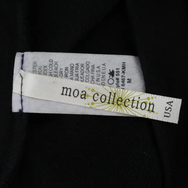 Moa Collection Black Half-Sleeve Mini Shift Dress Women's Medium
