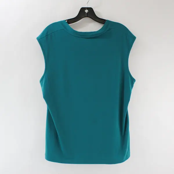 Jones Studio Teal Square Neck Cap Sleeve Women's Top XL