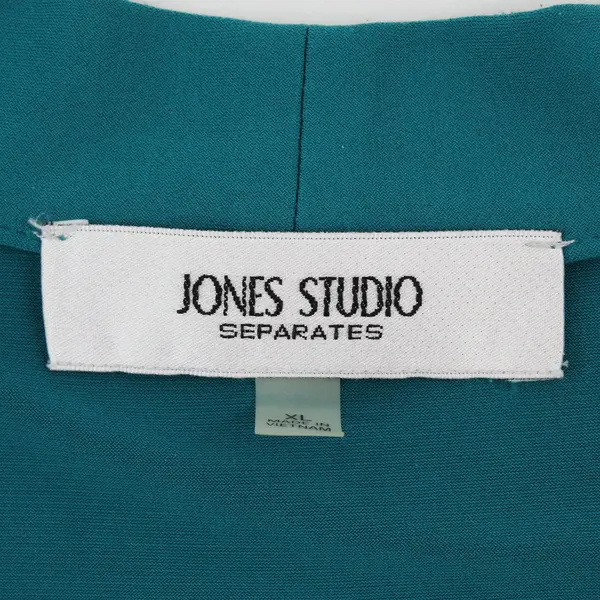 Jones Studio Teal Square Neck Cap Sleeve Women's Top XL
