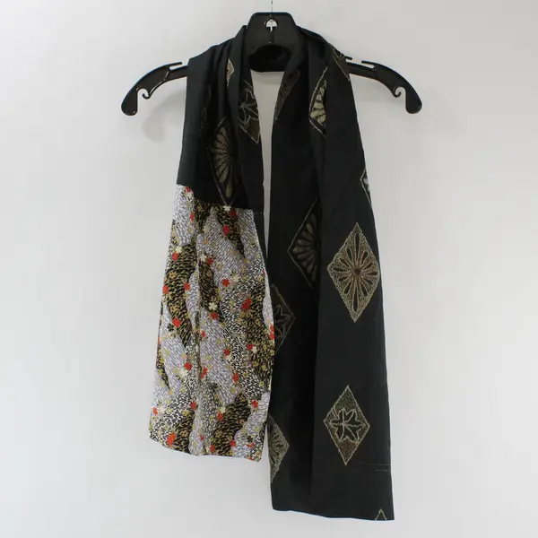 Asian-Inspired Patchwork Rectangle Scarf 12"x57"