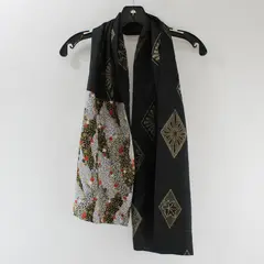 Asian-Inspired Patchwork Rectangle Scarf 12"x57"