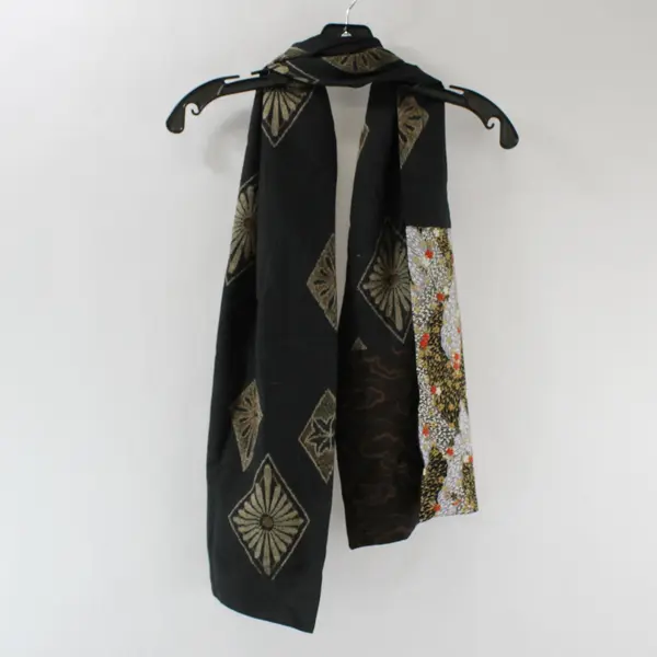Asian-Inspired Patchwork Rectangle Scarf 12"x57"