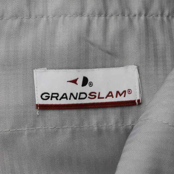 Grand Slam Mens Size 36 White Black Gray Plaid Shorts Zipper Side Pocket