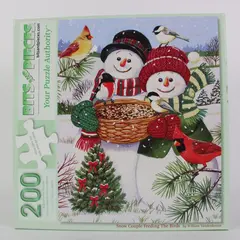 Bits and Pieces Snow Couple Feeding Birds 200 Pc Jigsaw William Vanderdasson