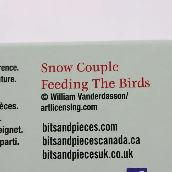 Bits and Pieces Snow Couple Feeding Birds 200 Pc Jigsaw William Vanderdasson
