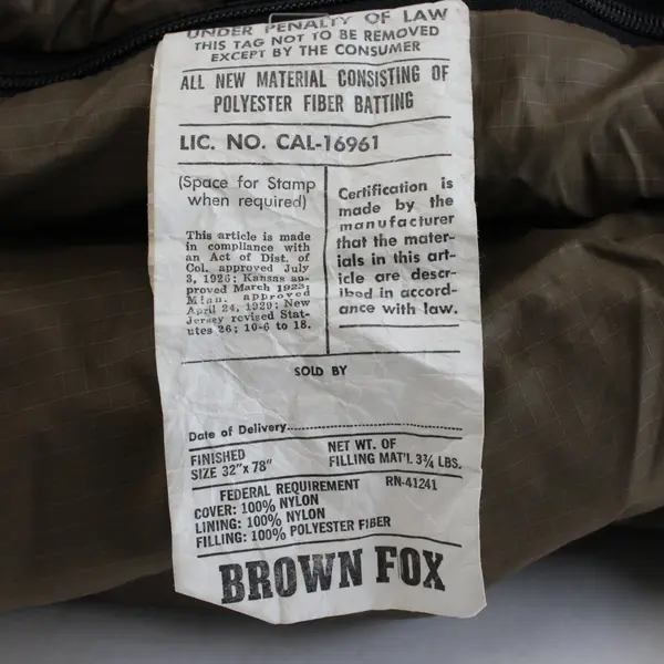 Slumberjack Brown Fox Adult Sleeping Bag 78in Pre-Owned