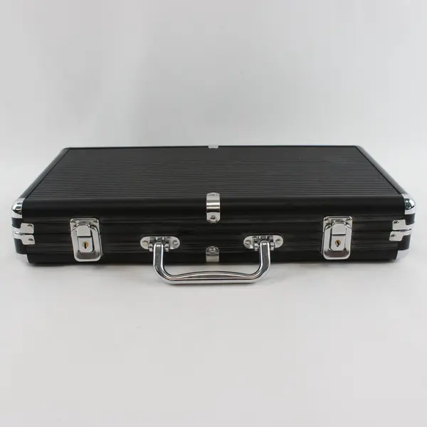 Portable Poker Chips Set 300-Count Aluminum Carry Case 2-6 Players