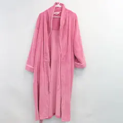Anne Lewin New York Pink Fuzzy Robe Womens Estimated Large Tie