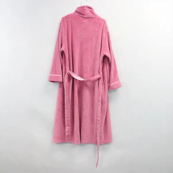 Anne Lewin New York Pink Fuzzy Robe Womens Estimated Large Tie