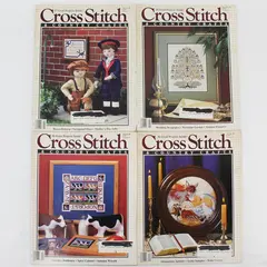 Lot of 4 Vintage 1988 Cross Stitch & Country Crafts Magazines Good