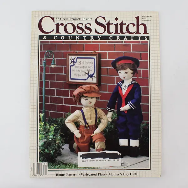 Lot of 4 Vintage 1988 Cross Stitch & Country Crafts Magazines Good