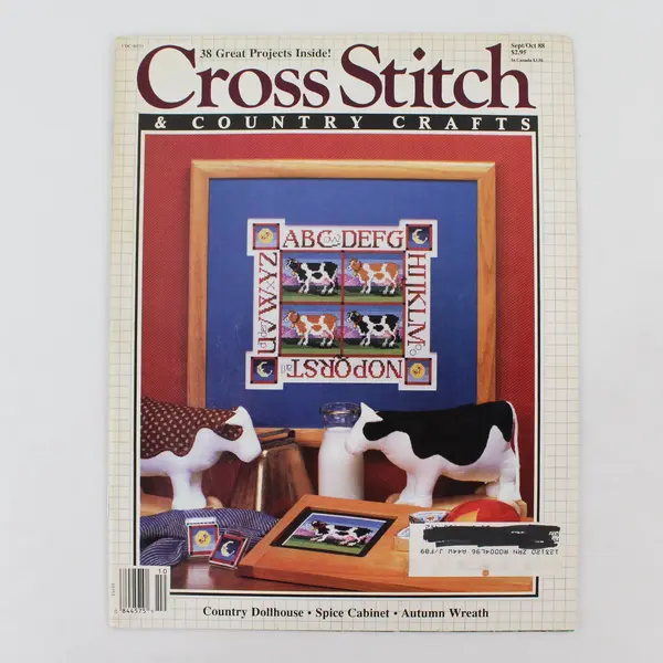Lot of 4 Vintage 1988 Cross Stitch & Country Crafts Magazines Good