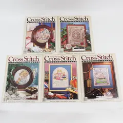 Lot of 5 Vintage 1989 Cross Stitch & Country Crafts Magazines Good
