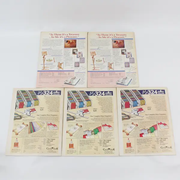 Lot of 5 Vintage 1989 Cross Stitch & Country Crafts Magazines Good