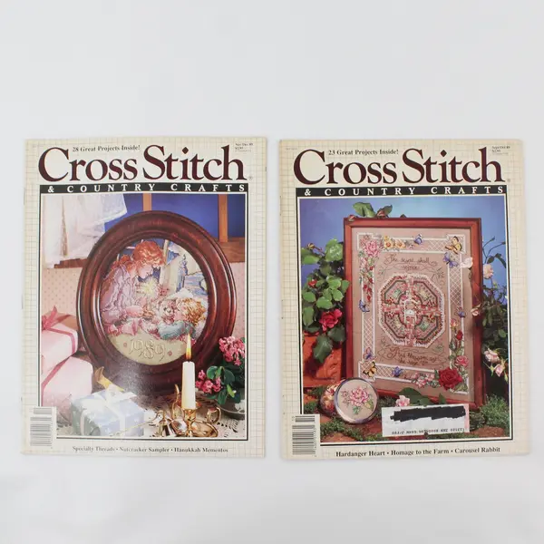Lot of 5 Vintage 1989 Cross Stitch & Country Crafts Magazines Good