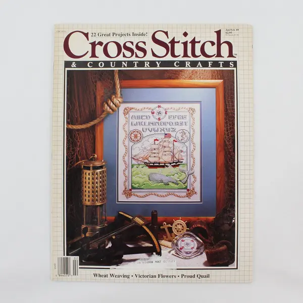 Lot of 5 Vintage 1989 Cross Stitch & Country Crafts Magazines Good