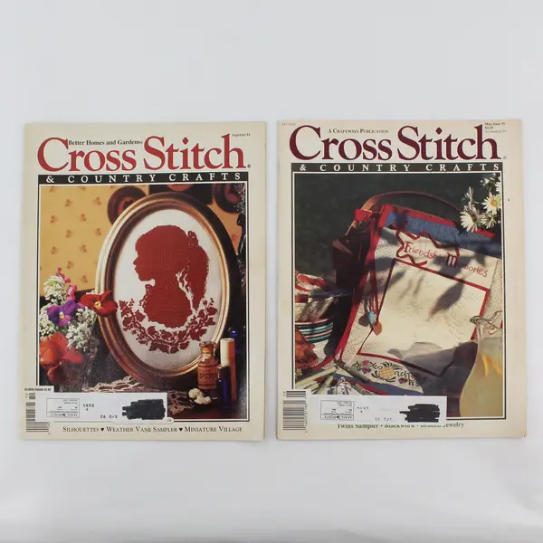 Lot of 5 Vintage 1991 Cross Stitch & Country Crafts Magazines