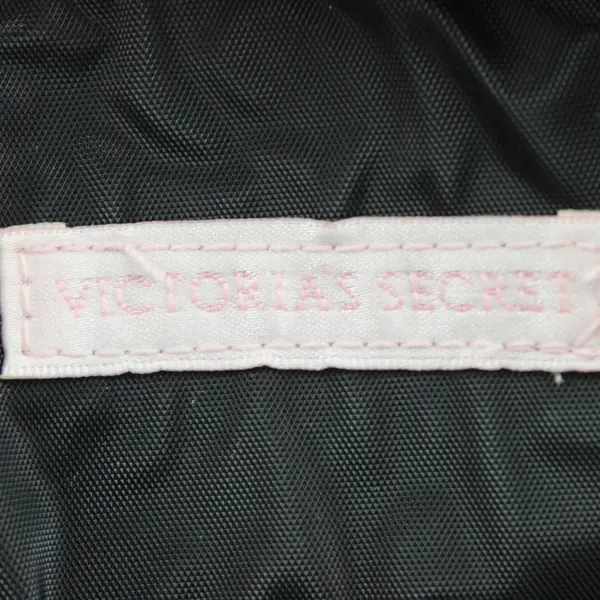 Victoria's Secret Small Black Makeup Zipper Pouch 8"
