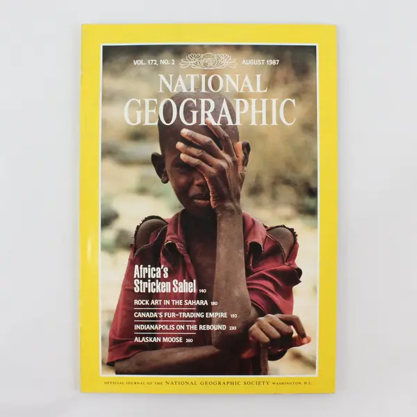 Vintage August 1987 National Geographic Issue Featuring Africa's Stricken Sahel