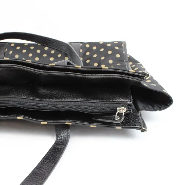 Naturalizer Black and Tan Polka Dot Tote Bag Purse 15"