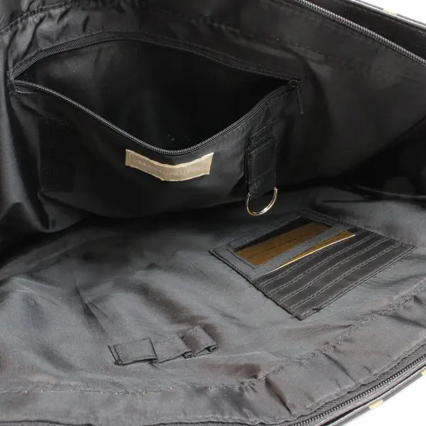 Naturalizer Black and Tan Polka Dot Tote Bag Purse 15"