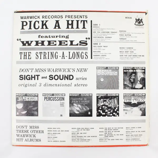 The String-A-Longs, Pick A Hit featuring Wheels 12" Vinyl Record