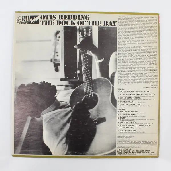 Otis Redding The Dock Of The Bay 12"Vinyl Record Volt S-419